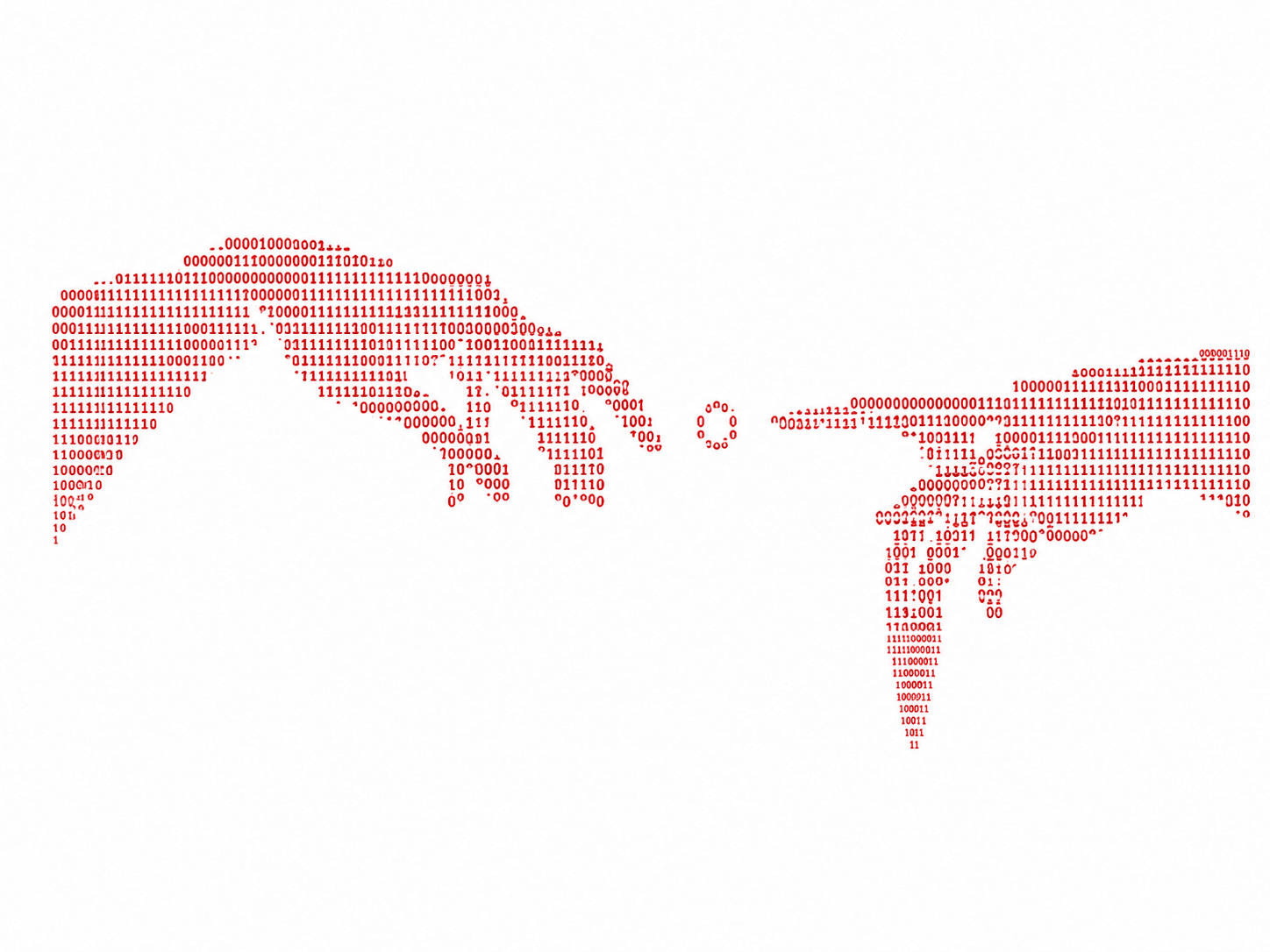 Red binary hand artwork for the Codestars Creation Tee.